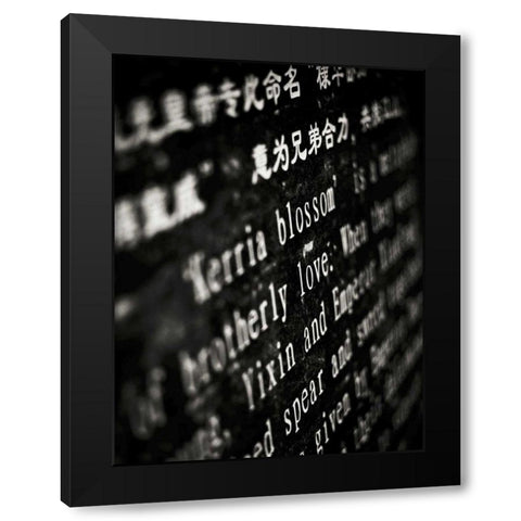 Lithography I Black Modern Wood Framed Art Print with Double Matting by Ling, Tang