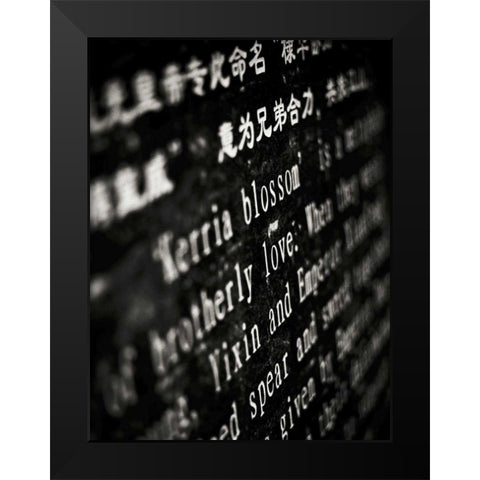 Lithography I Black Modern Wood Framed Art Print by Ling, Tang