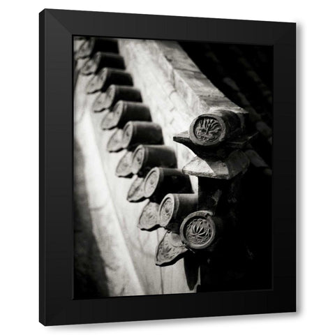Lithography II Black Modern Wood Framed Art Print with Double Matting by Ling, Tang