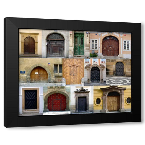 Doors I Black Modern Wood Framed Art Print with Double Matting by Christensen, Jim