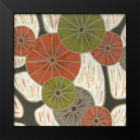 Morning Glories I   Black Modern Wood Framed Art Print by Deans, Karen