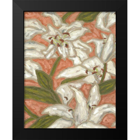 Lily Menagerie I Black Modern Wood Framed Art Print by Deans, Karen