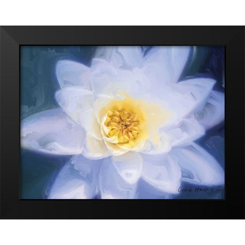 Painterly Flower III Black Modern Wood Framed Art Print by Henry, Lola