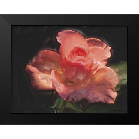 Painterly Flower IV Black Modern Wood Framed Art Print by Henry, Lola