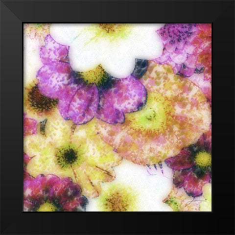 Floral Reef II Black Modern Wood Framed Art Print by Burghardt, James