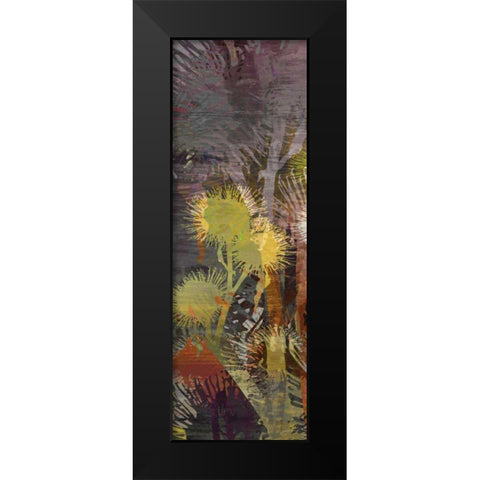 Thistle Panel III Black Modern Wood Framed Art Print by Burghardt, James