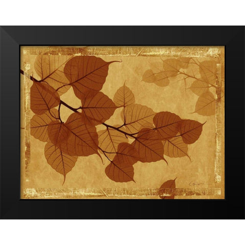 Ghost Leaves I Black Modern Wood Framed Art Print by Bay, Noah