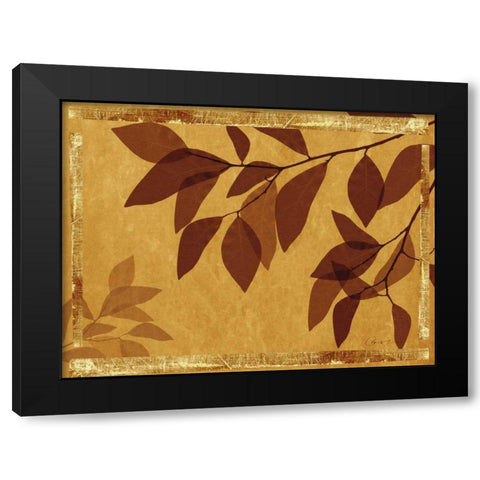 Ghost Leaves II Black Modern Wood Framed Art Print by Bay, Noah