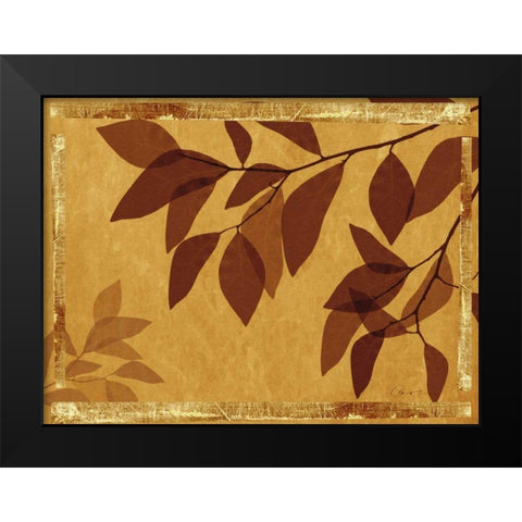 Ghost Leaves II Black Modern Wood Framed Art Print by Bay, Noah