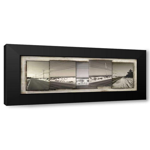 The Old Coast Road Black Modern Wood Framed Art Print by Bay, Noah