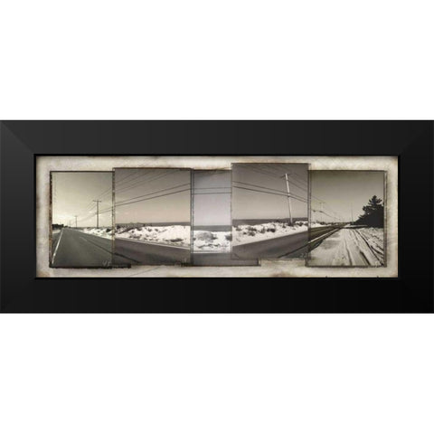 The Old Coast Road Black Modern Wood Framed Art Print by Bay, Noah