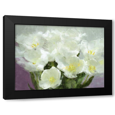 Sunlit Tulips I Black Modern Wood Framed Art Print with Double Matting by Bay, Noah