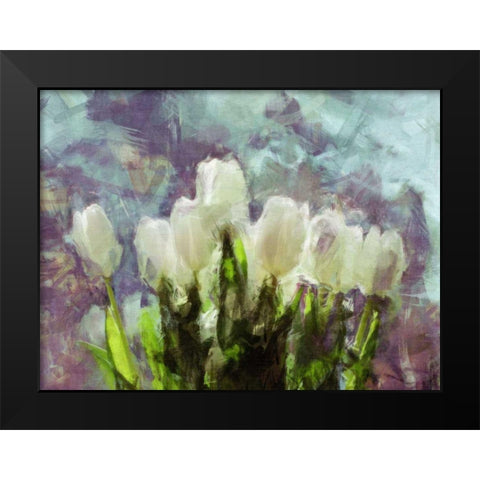 Sunlit Tulips II Black Modern Wood Framed Art Print by Bay, Noah