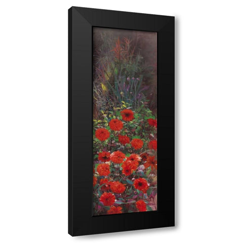 Dahlia Garden II Black Modern Wood Framed Art Print by Bo, Li