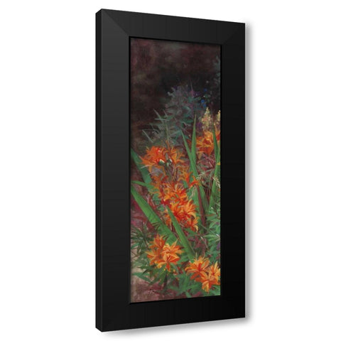 Wild Lily Garden I Black Modern Wood Framed Art Print by Bo, Li