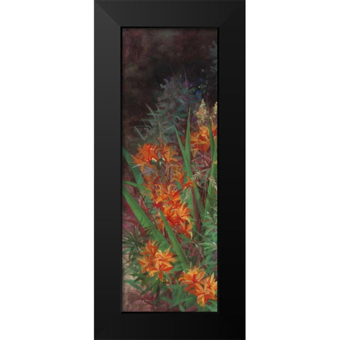 Wild Lily Garden I Black Modern Wood Framed Art Print by Bo, Li