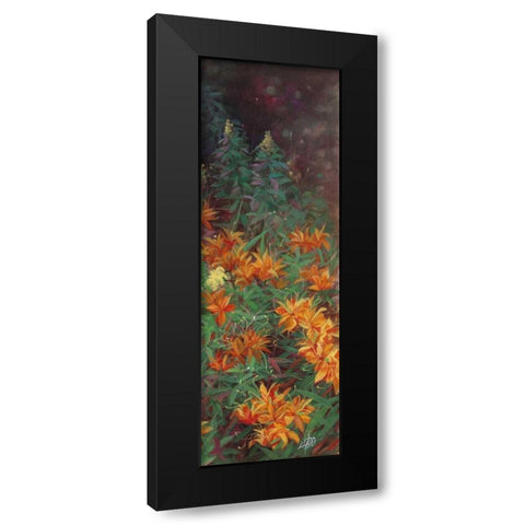 Wild Lily Garden II Black Modern Wood Framed Art Print with Double Matting by Bo, Li