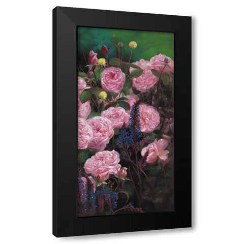 Rose Garden II Black Modern Wood Framed Art Print by Bo, Li