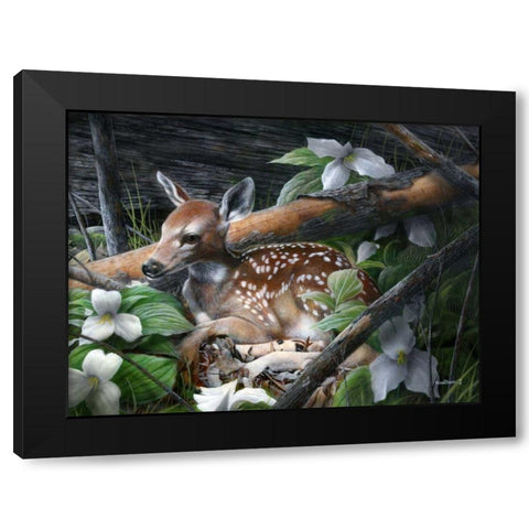 Undercover I Black Modern Wood Framed Art Print with Double Matting by Daniel, Kevin