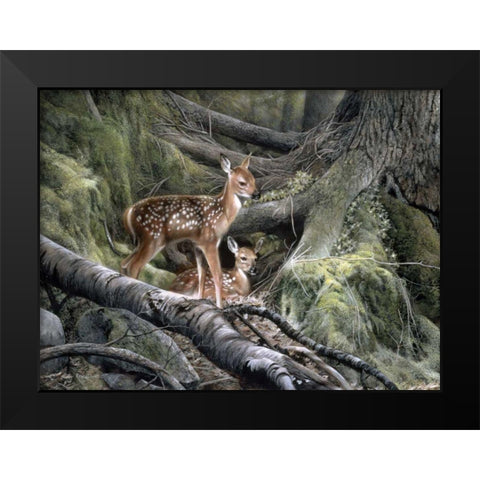 Awakening Black Modern Wood Framed Art Print by Daniel, Kevin