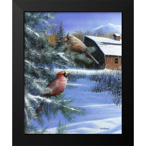 A Winter Day Black Modern Wood Framed Art Print by Daniel, Kevin