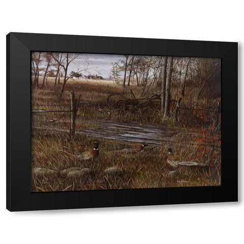Backroad Gathering Black Modern Wood Framed Art Print by Daniel, Kevin