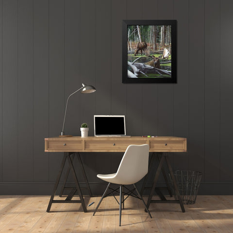 At Rivers Edge I Black Modern Wood Framed Art Print by Daniel, Kevin