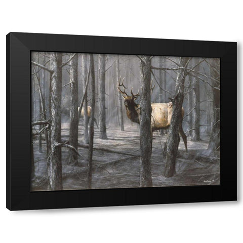 Consequence of Fire Black Modern Wood Framed Art Print with Double Matting by Daniel, Kevin
