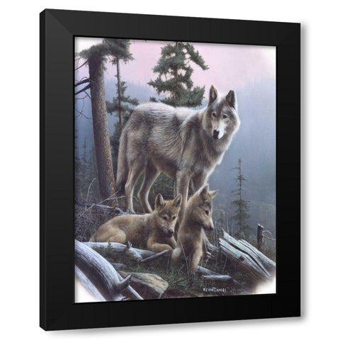 Vantage Point I Black Modern Wood Framed Art Print with Double Matting by Daniel, Kevin