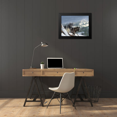 Vantage Point III Black Modern Wood Framed Art Print by Daniel, Kevin