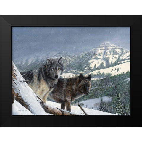 Vantage Point III Black Modern Wood Framed Art Print by Daniel, Kevin