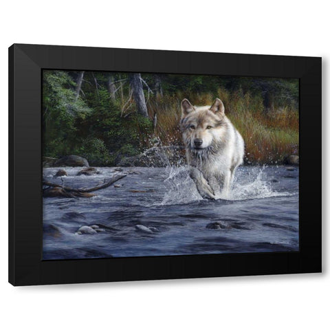 The Crossing Black Modern Wood Framed Art Print by Daniel, Kevin