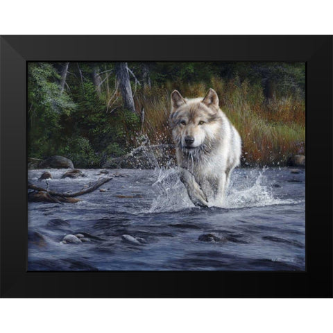 The Crossing Black Modern Wood Framed Art Print by Daniel, Kevin