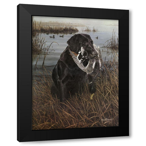 A Friend in the Marsh Black Modern Wood Framed Art Print with Double Matting by Daniel, Kevin