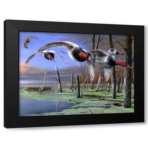 Backwater Cans Black Modern Wood Framed Art Print by Daniel, Kevin