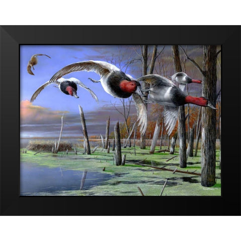 Backwater Cans Black Modern Wood Framed Art Print by Daniel, Kevin
