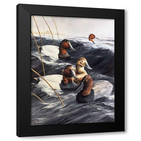 The Lost Decoy Black Modern Wood Framed Art Print with Double Matting by Daniel, Kevin