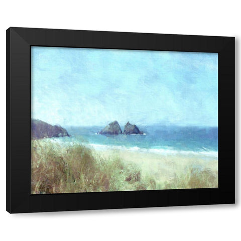 Cornish View Black Modern Wood Framed Art Print by Bay, Noah
