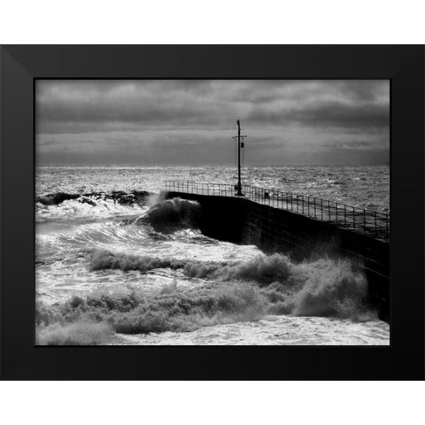 Port Eleven Black Modern Wood Framed Art Print by Bay, Noah