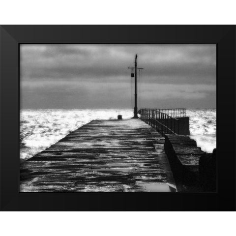 Stone Pier Black Modern Wood Framed Art Print by Bay, Noah