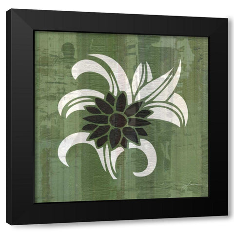 Glyphic Tiles III Black Modern Wood Framed Art Print by Burghardt, James