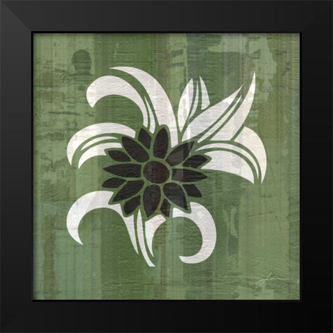Glyphic Tiles III Black Modern Wood Framed Art Print by Burghardt, James