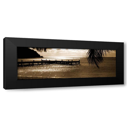 Wooden Jetty Black Modern Wood Framed Art Print by Bay, Noah