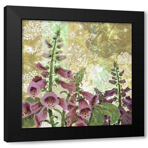 Foxglove Meadow I Black Modern Wood Framed Art Print with Double Matting by Collier-Morales, R.