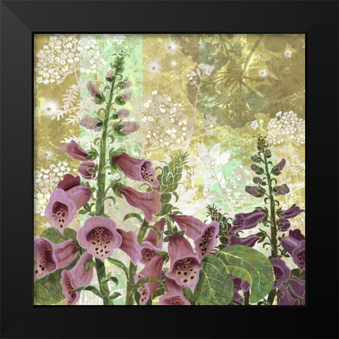 Foxglove Meadow I Black Modern Wood Framed Art Print by Collier-Morales, R.
