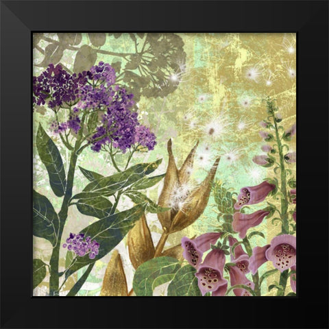 Foxglove Meadow II Black Modern Wood Framed Art Print by Collier-Morales, R.