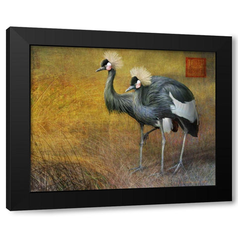 Walking Crown Black Modern Wood Framed Art Print with Double Matting by Vest, Chris