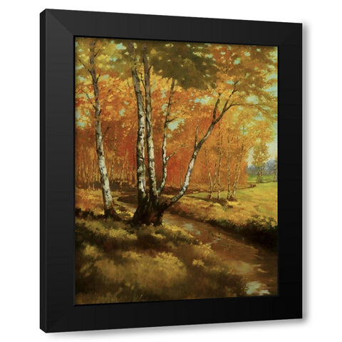 Woodland Stream I Black Modern Wood Framed Art Print by Reynolds, Graham
