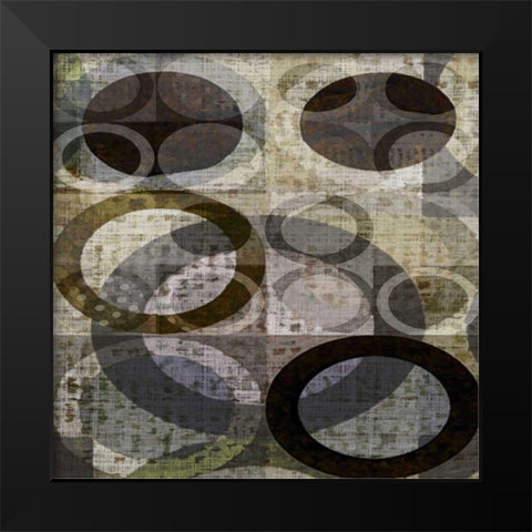 Icovia Squared I Black Modern Wood Framed Art Print by Butler, John