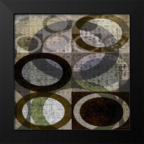 Icovia Squared II Black Modern Wood Framed Art Print by Butler, John